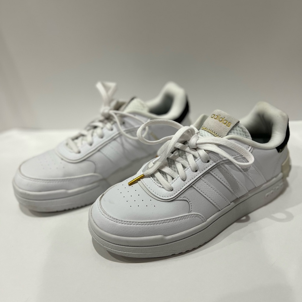 Adidas Postmove SE White Black Women Size 7.5 Shoes Sneakers Court GW0346 W Box